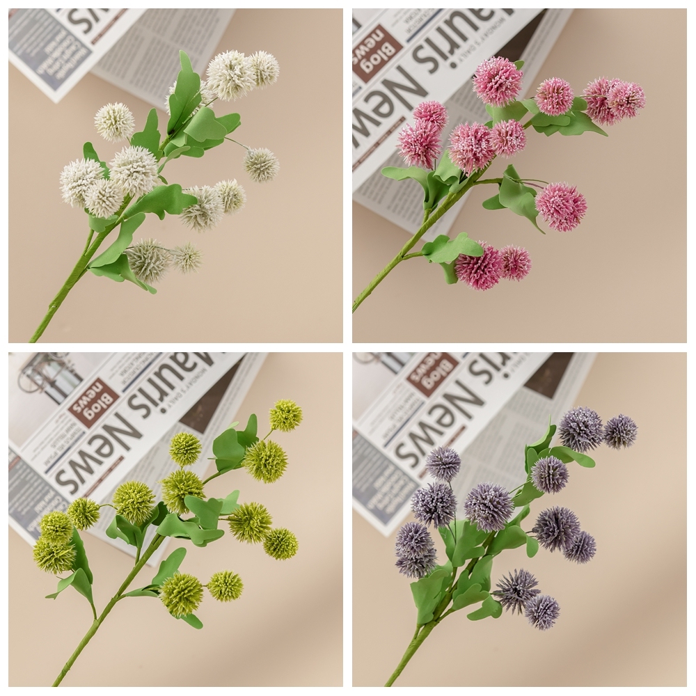 MW61213 Popular Artificial Flower Plastic White Artificial Dandelion For Decorative Flower