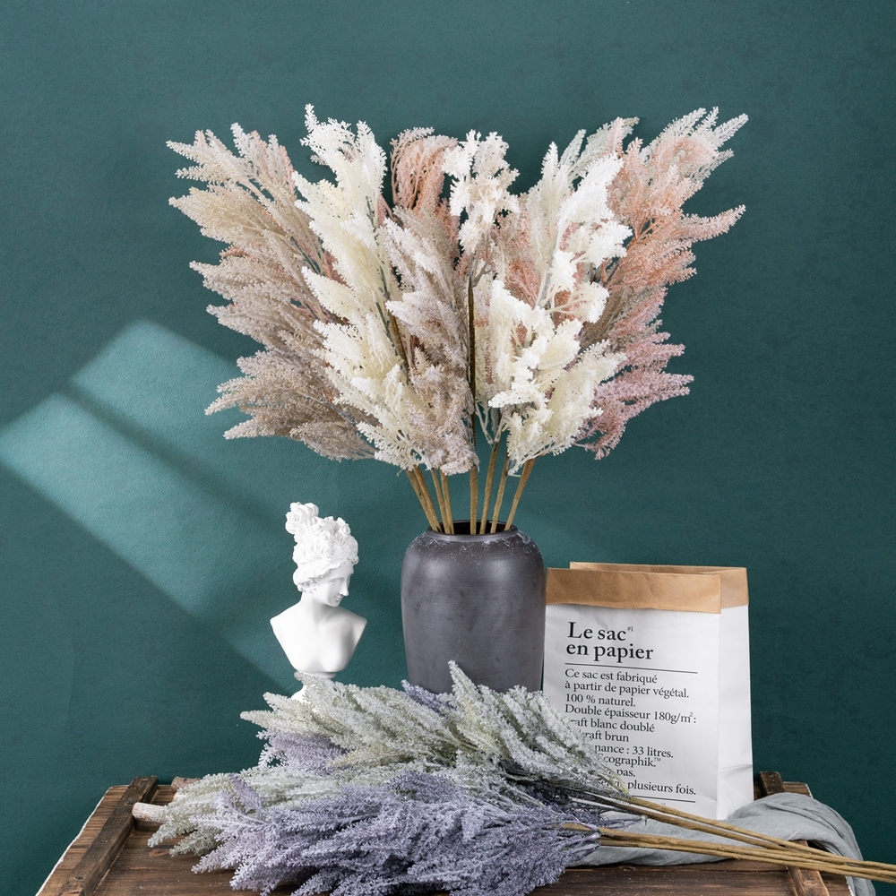 MW09111 Long Branch Flocked Sage Leaf Branches for Home Office Flowers Bouquet Centerpiece Wedding Decoration