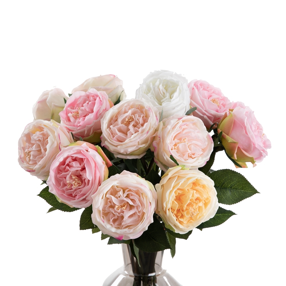 MW60001 High Quality Artificial Flower Real Touch One Head Artifical Silk Rose For Valentine's Day gift