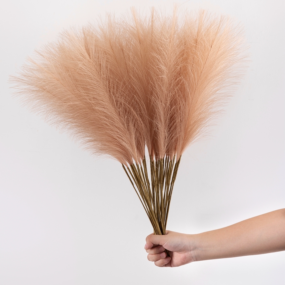 MW85102 Cheap Artificial mini Pampas Grass Single Branch Total Length 56.5 cm for Wedding Home Decoration