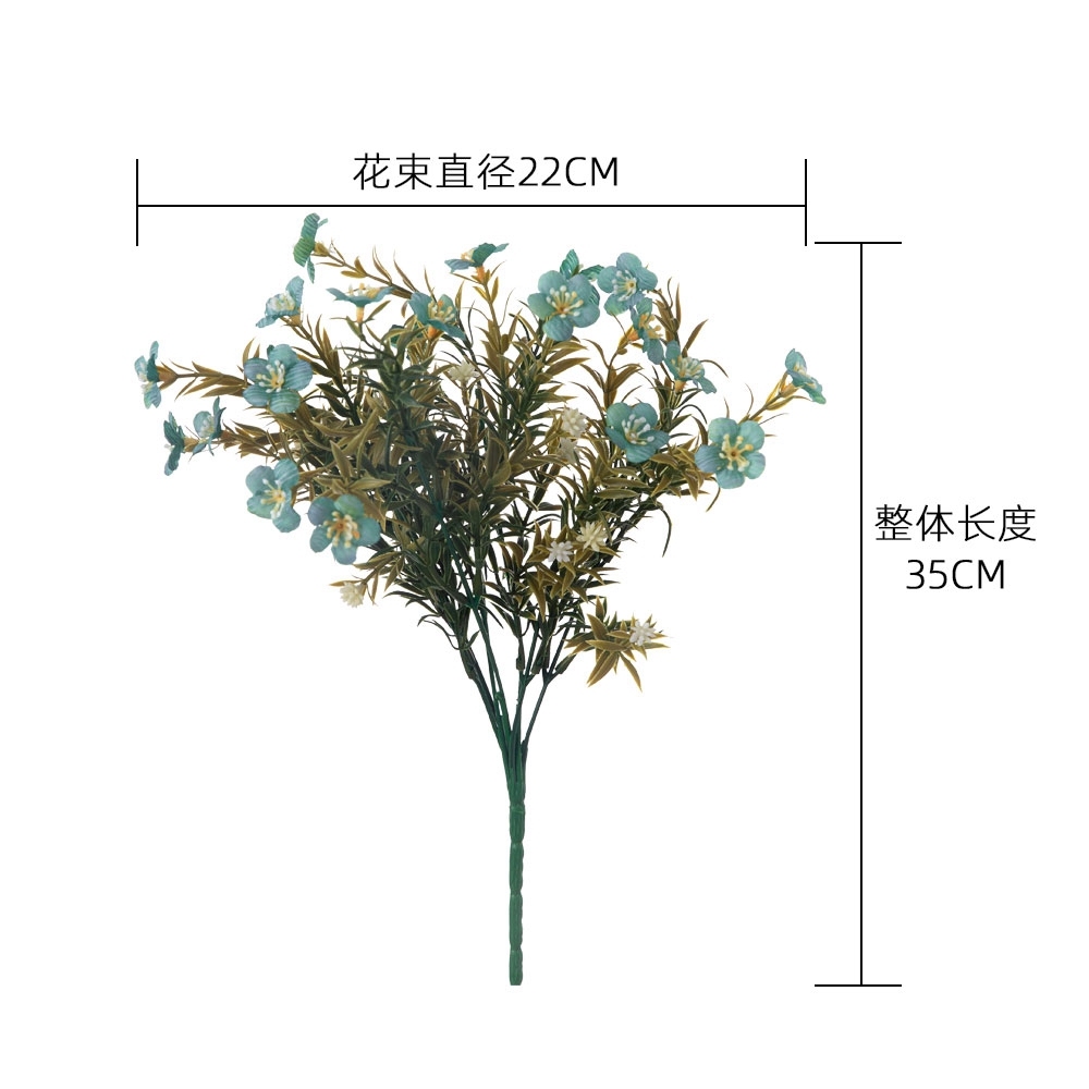 MW81111 Hot Sale Artificial Flower Bouquet Fabric Petal Plastic Leaves Orchid For Decorative Flowers and Plants