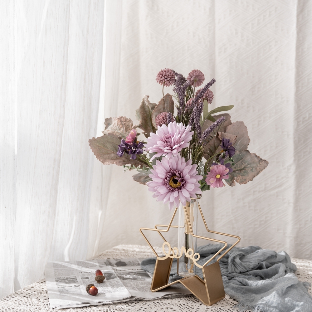 CF01014 Wholesale Artificial Flower Bouquet Gerbera Chrysanthemum Realistic For Flower Wall Backdrop
