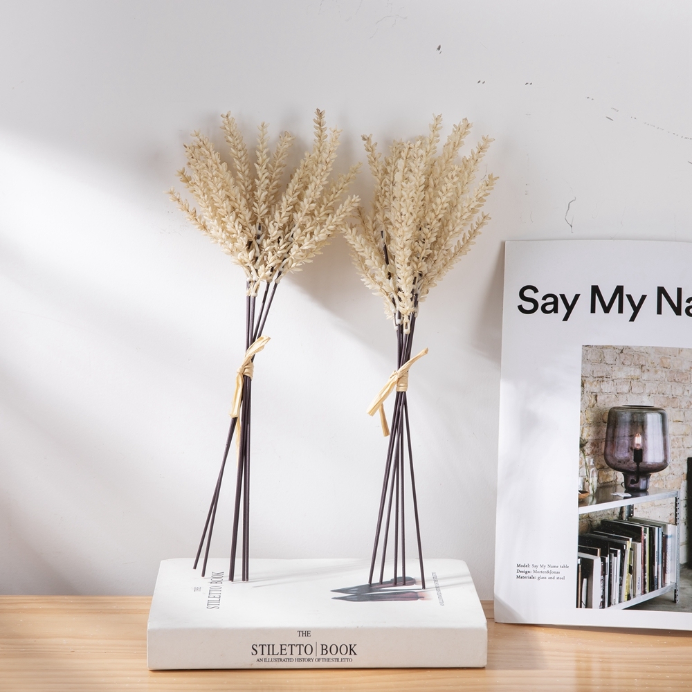 YC1091 Artificial Grain Bunch Beige Plastic Overall Height 34cm Wholesale Decorative Flowers and Plants