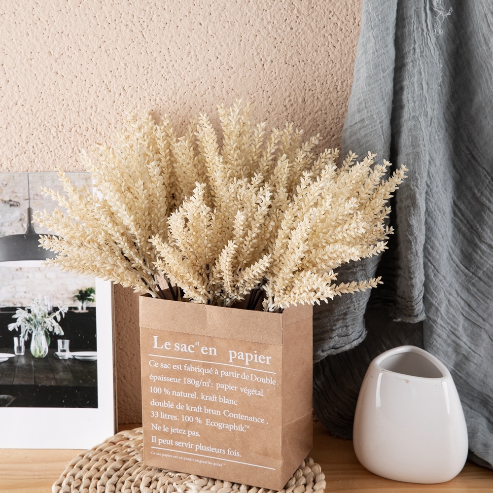 YC1091 Artificial Grain Bunch Beige Plastic Overall Height 34cm Wholesale Decorative Flowers and Plants