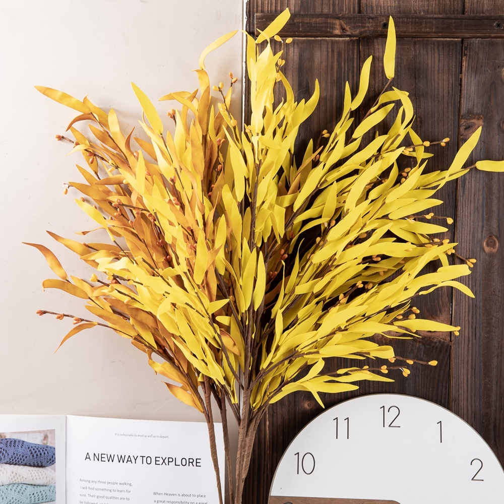 MW61284 Wholesale Artificial Flower Plant PE Length 79cm Bamboo Leaf Branch Decorative Flowers and Plants
