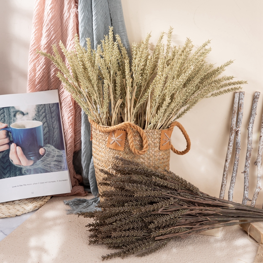 MW89003 Artificial Plastic Wheat Branch Overall Length 49cm for Home Wedding Decoration
