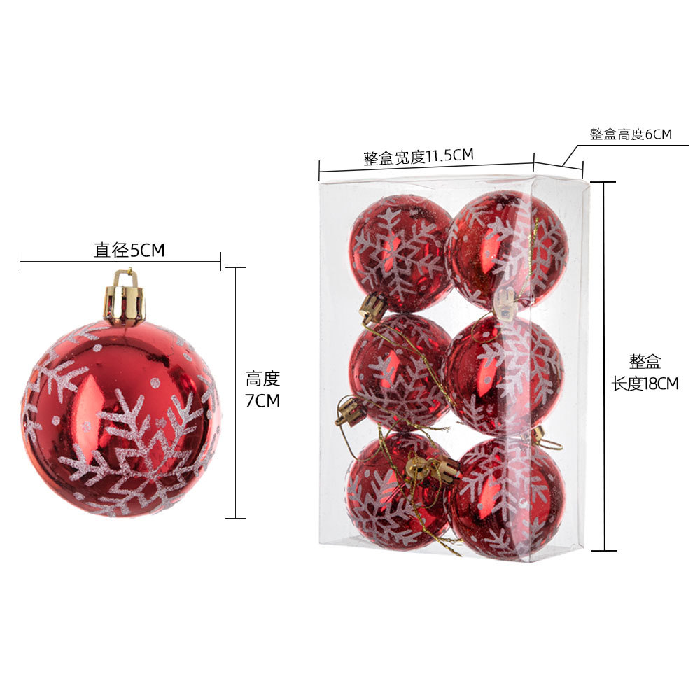 CF99101 Red Decorative boxed plastic Christmas balls ornaments for Christmas Home Decoration