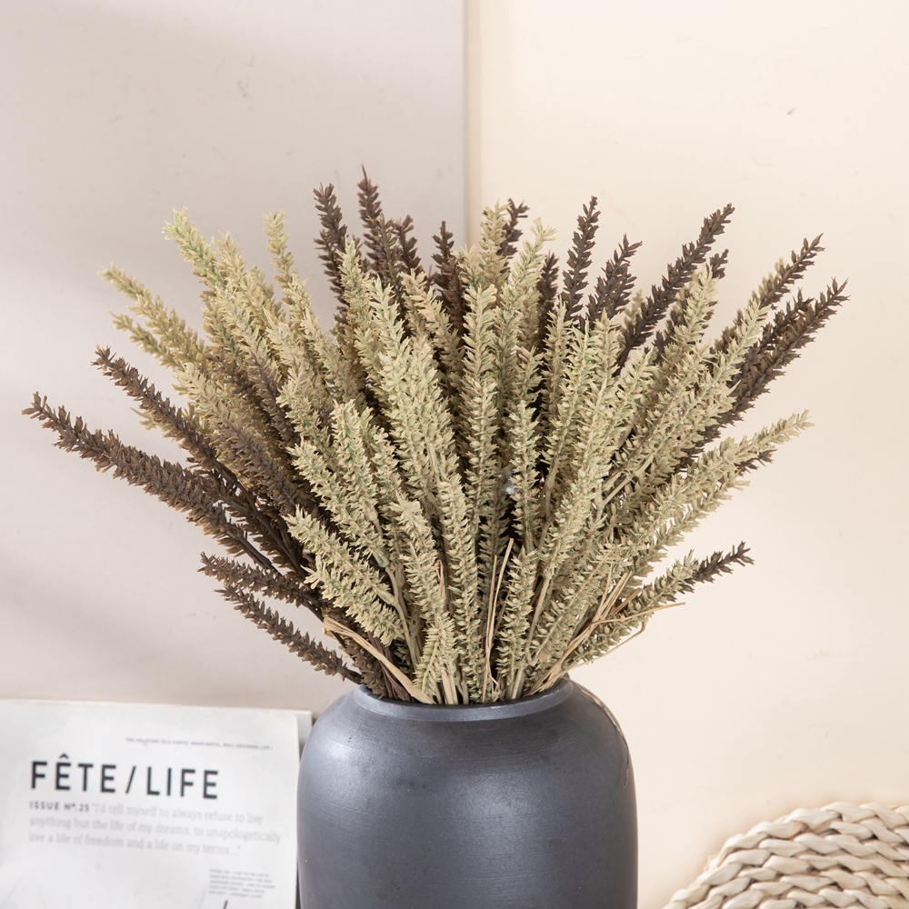 MW89003 Artificial Plastic Wheat Branch Overall Length 49cm for Home Wedding Decoration