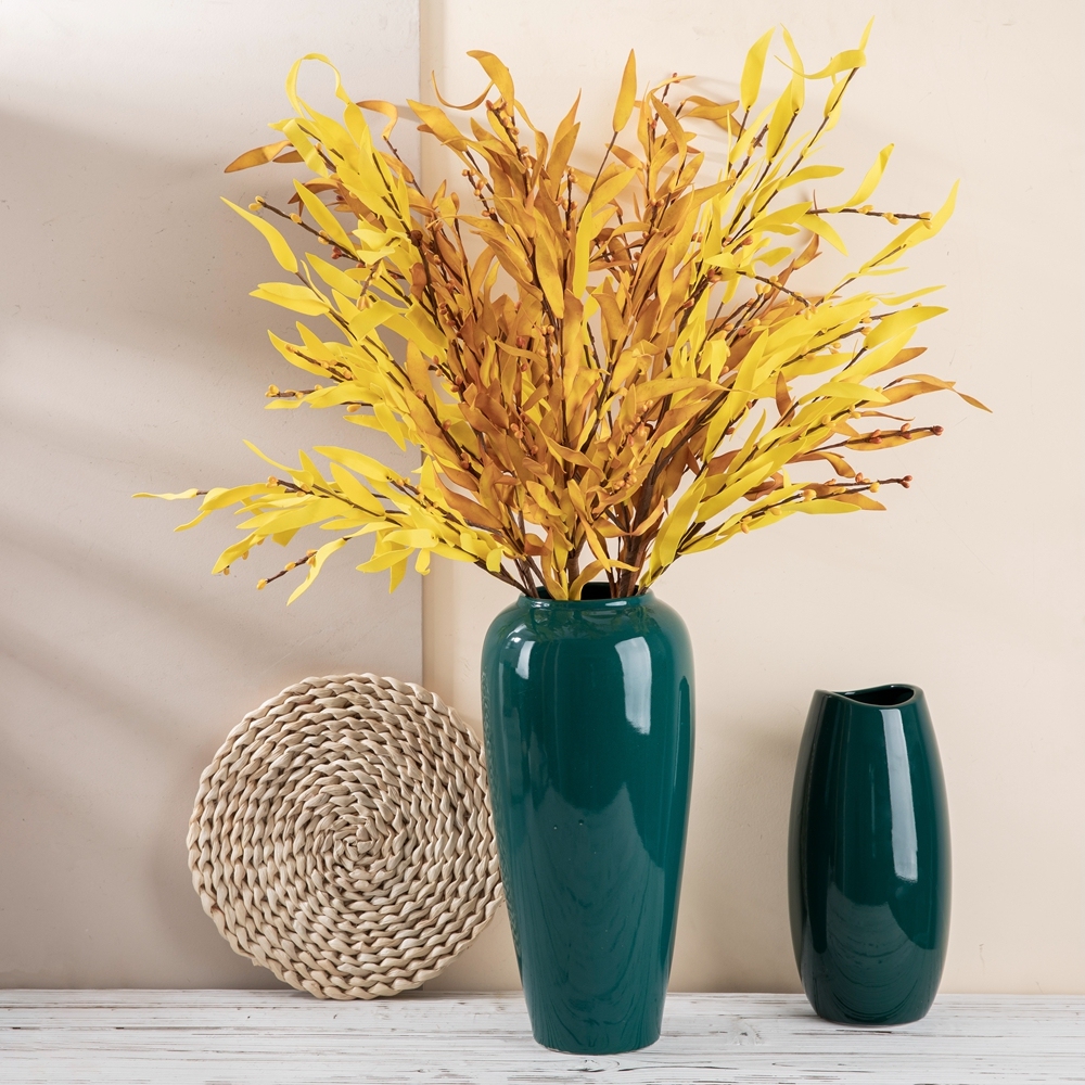 MW61284 Wholesale Artificial Flower Plant PE Length 79cm Bamboo Leaf Branch Decorative Flowers and Plants