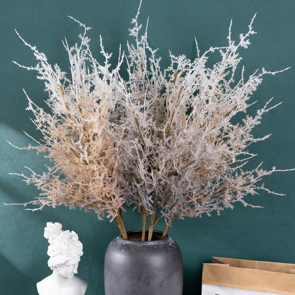 MW09105 Artificial Plastic Plant Cedar Sprigs Picks Cedar Twig Stems Picks for Christmas Holiday Winter Home Decor