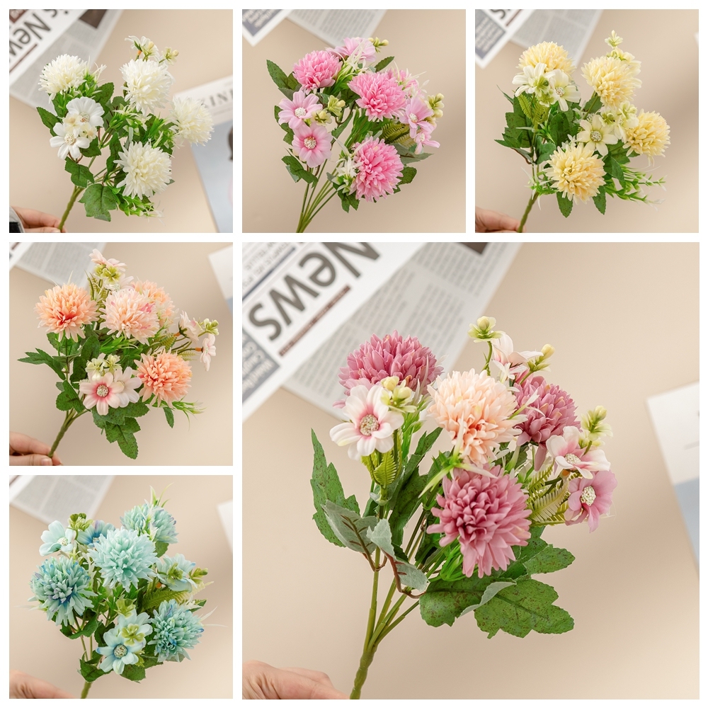 MW81003 Artificial Flower Bouquet Cusp Chrysanthemum Popular Decorative Flowers and Plants