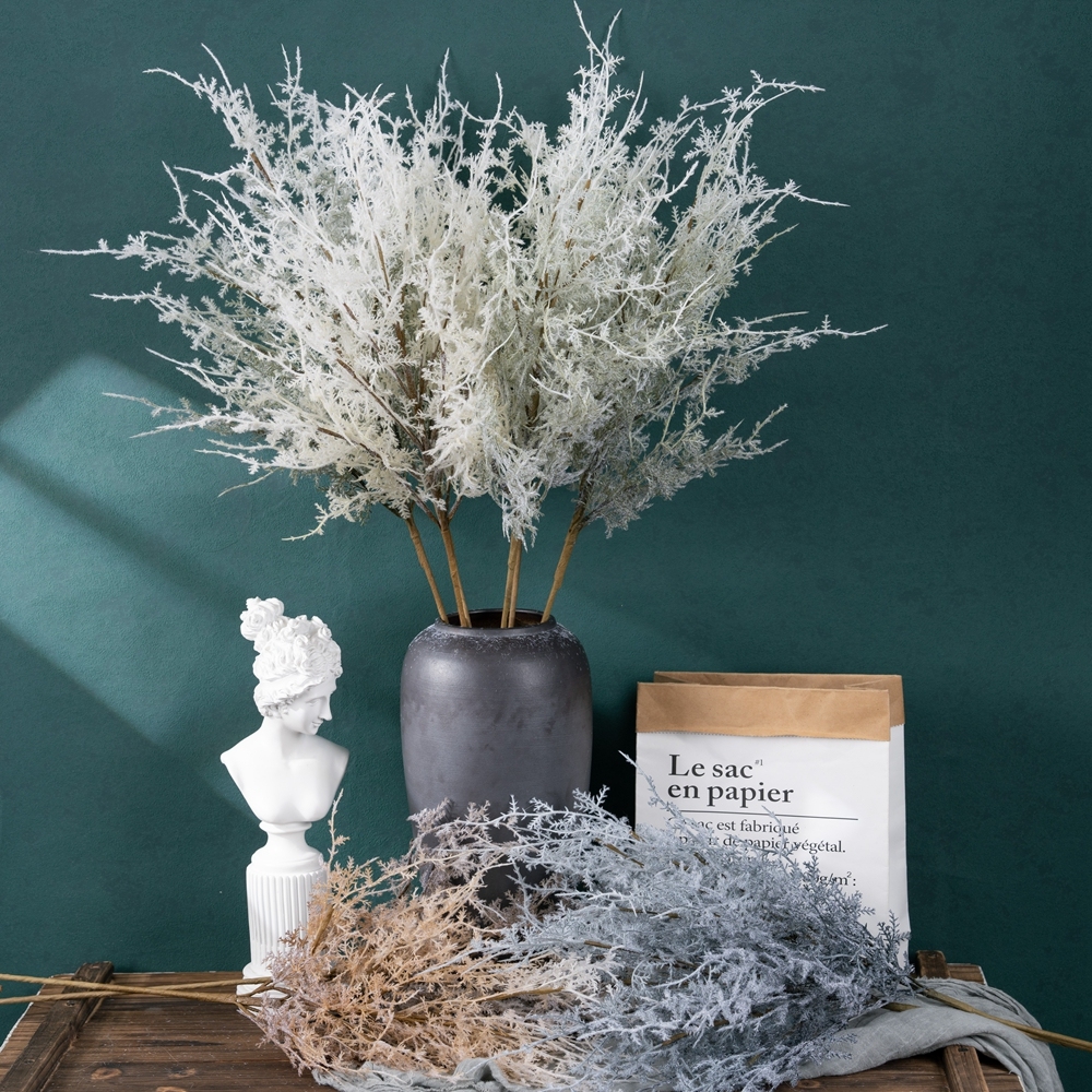 MW09105 Artificial Plastic Plant Cedar Sprigs Picks Cedar Twig Stems Picks for Christmas Holiday Winter Home Decor