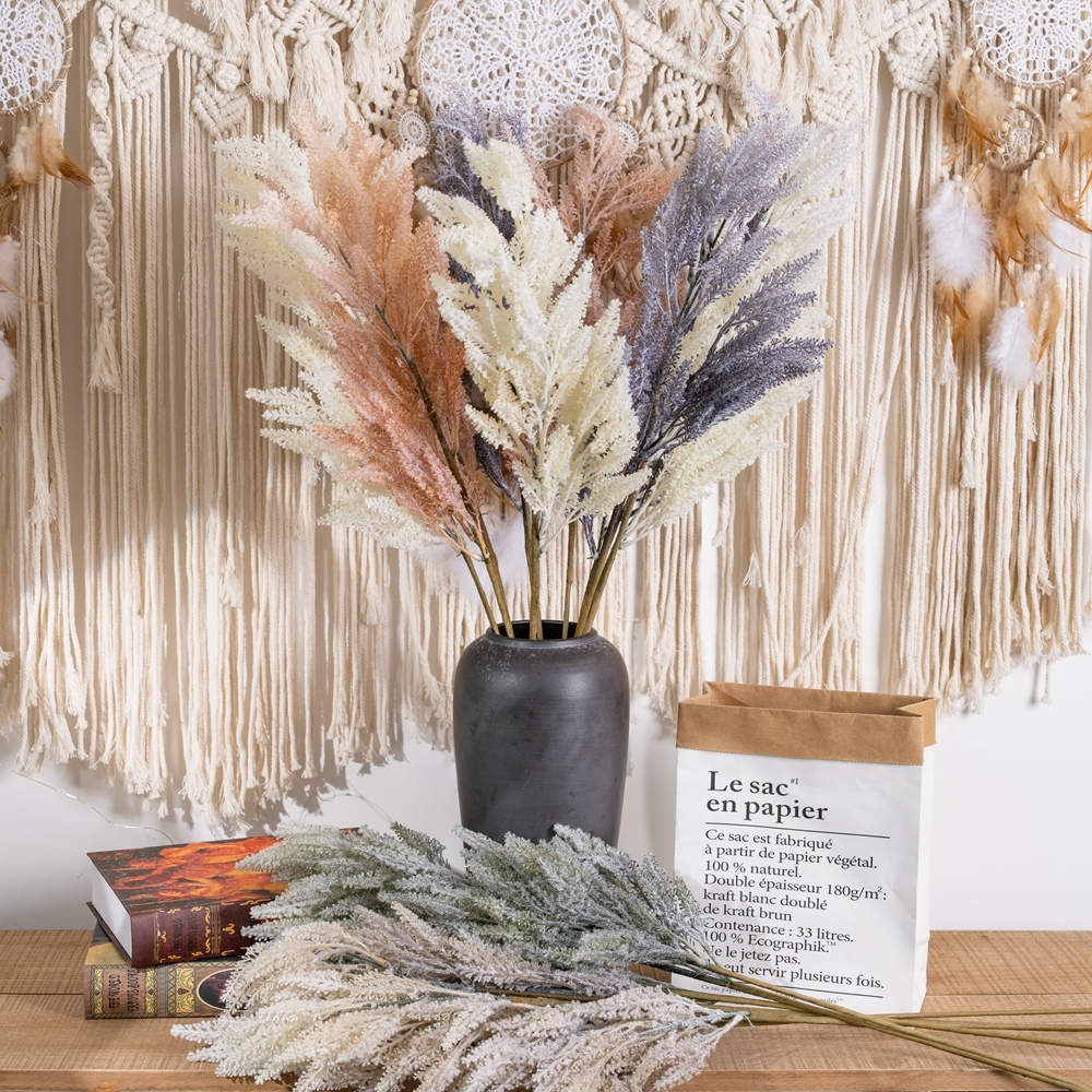 MW09111 Long Branch Flocked Sage Leaf Branches for Home Office Flowers Bouquet Centerpiece Wedding Decoration