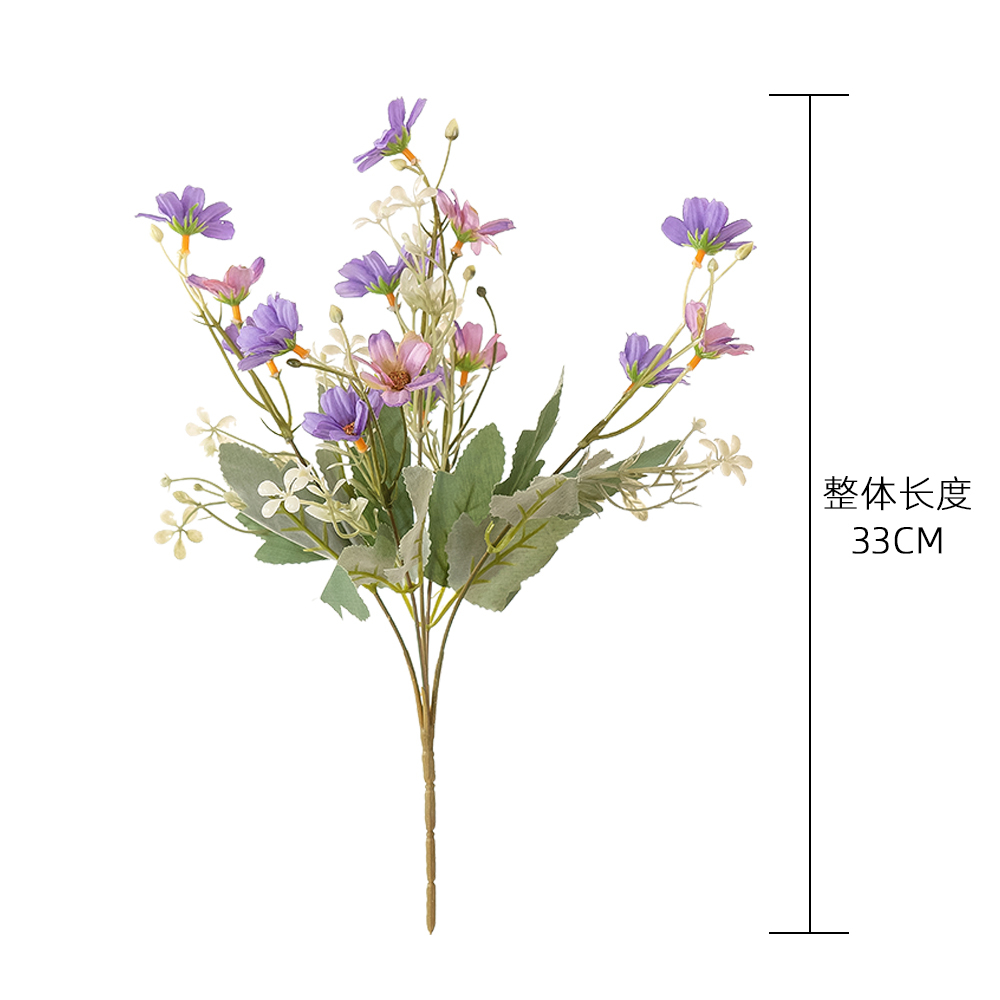MW71112 Cheap Artificial Flowers Bunch of Five Small Wild Chrysanthemum Flowers For Silk Flowers