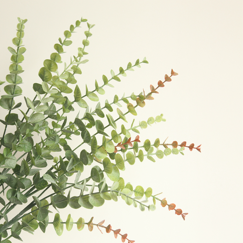 MW20205 Cheap Artificial Flower Plant Plastic Eucalyptus Leaves For Wedding Centerpieces