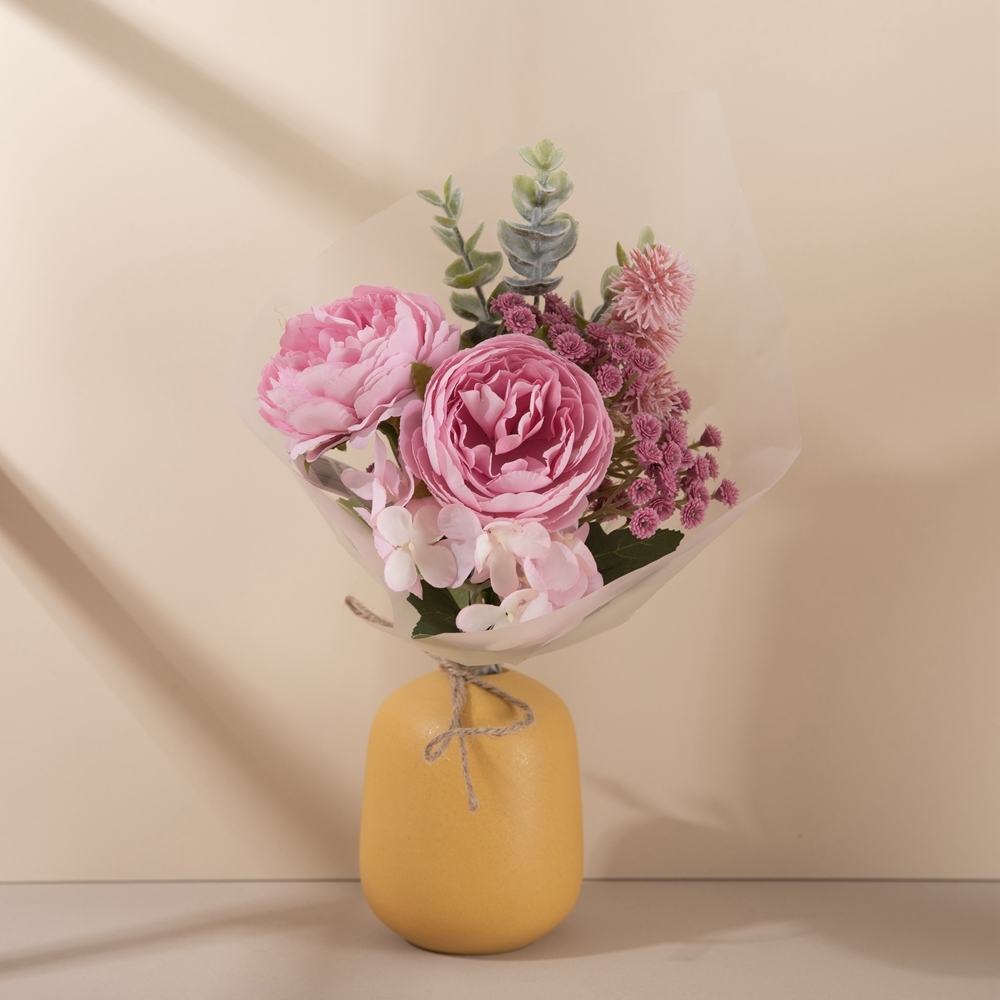 CF01100 Artificial Lotus Hydrangea Bouquet New Design Valentine's Day gift Bridal Bouquet
