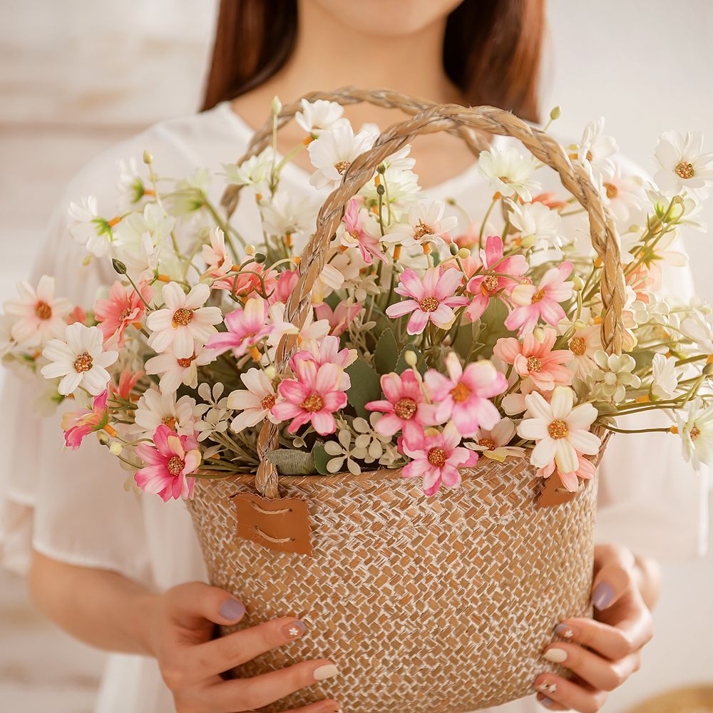 MW71112 Cheap Artificial Flowers Bunch of Five Small Wild Chrysanthemum Flowers For Silk Flowers