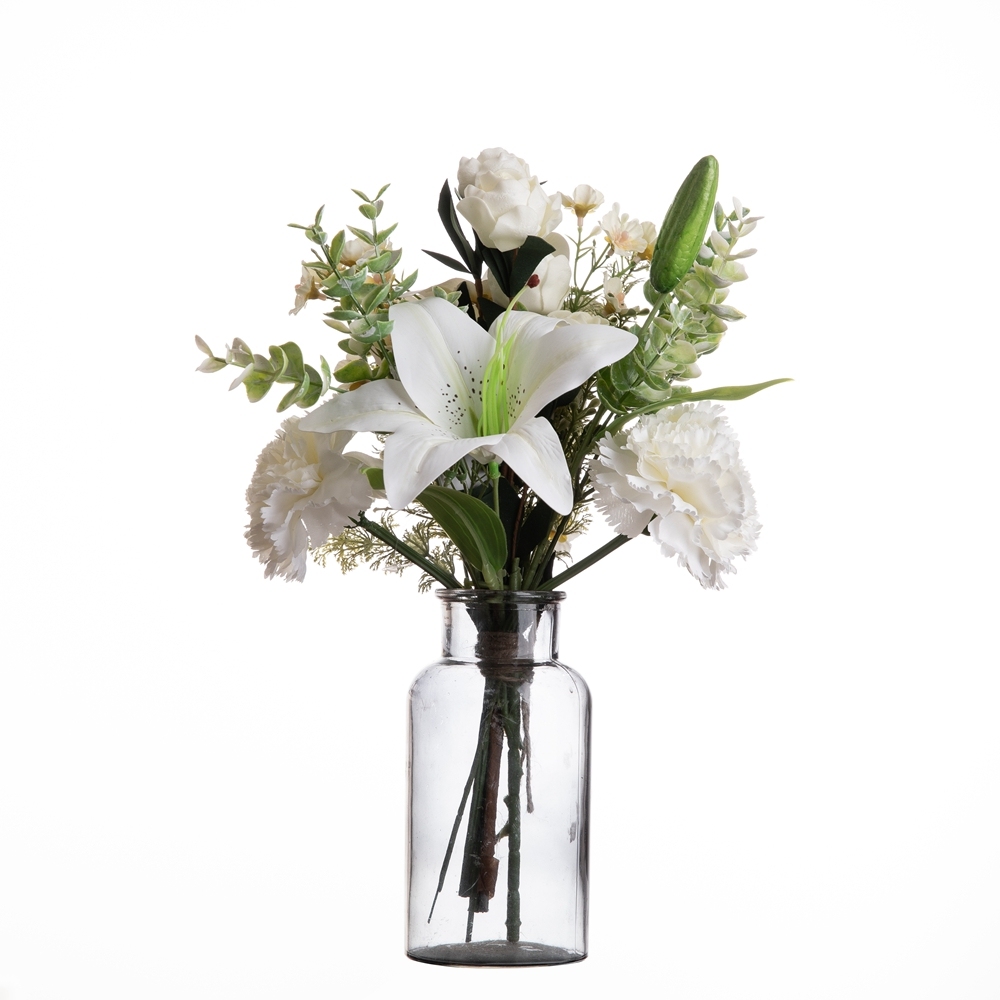 CF01181 Artificial Carnation Lily Bouquet New Design Garden Wedding Decoration Festive Decorations
