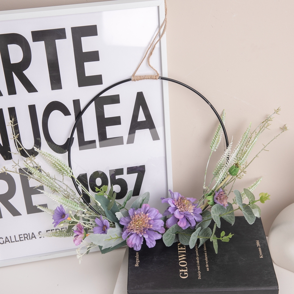 CF01151 Artificial Windmill Orchid Chrysanthemum Wreath Wall Hanging New Design Flower Wall Backdrop