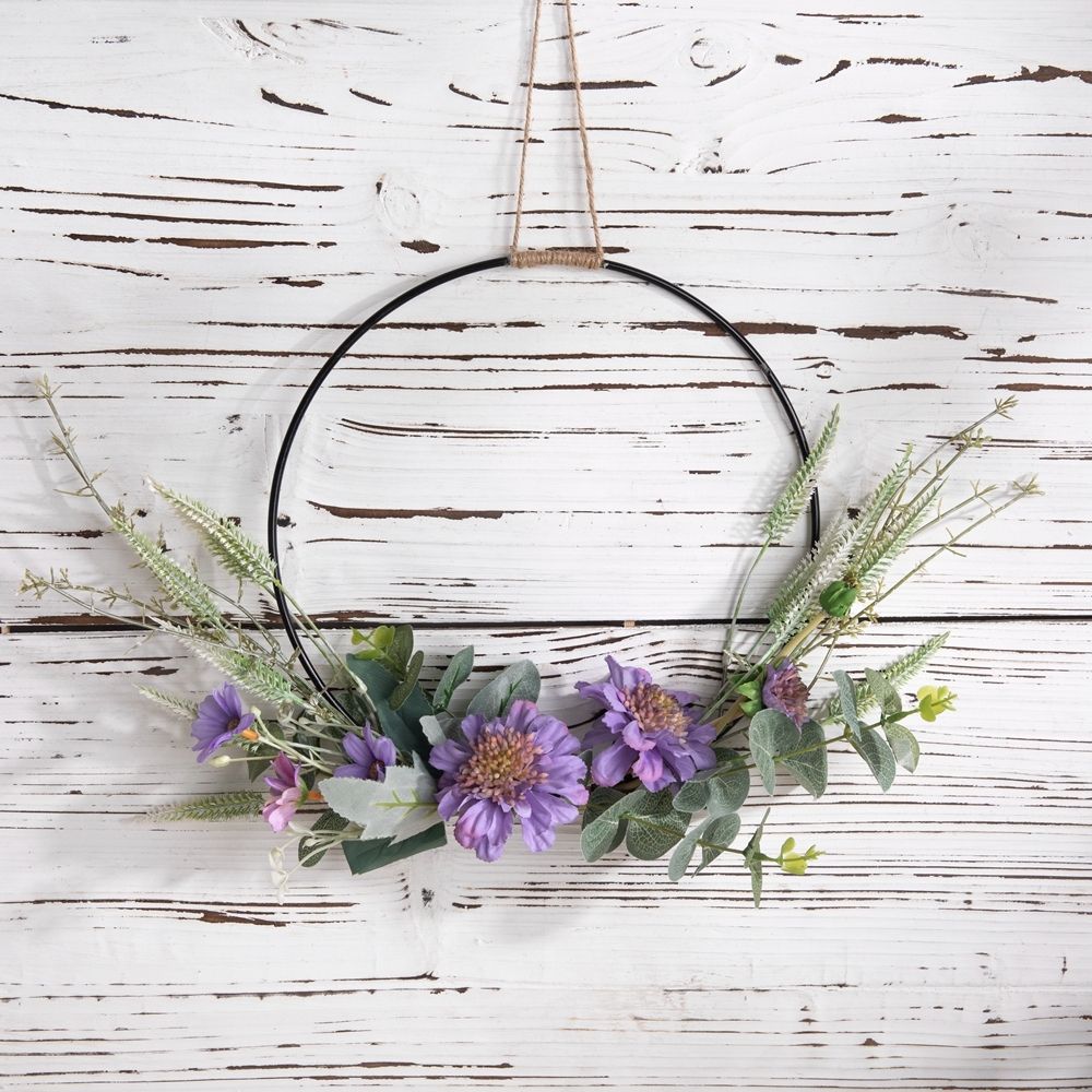 CF01151 Artificial Windmill Orchid Chrysanthemum Wreath Wall Hanging New Design Flower Wall Backdrop