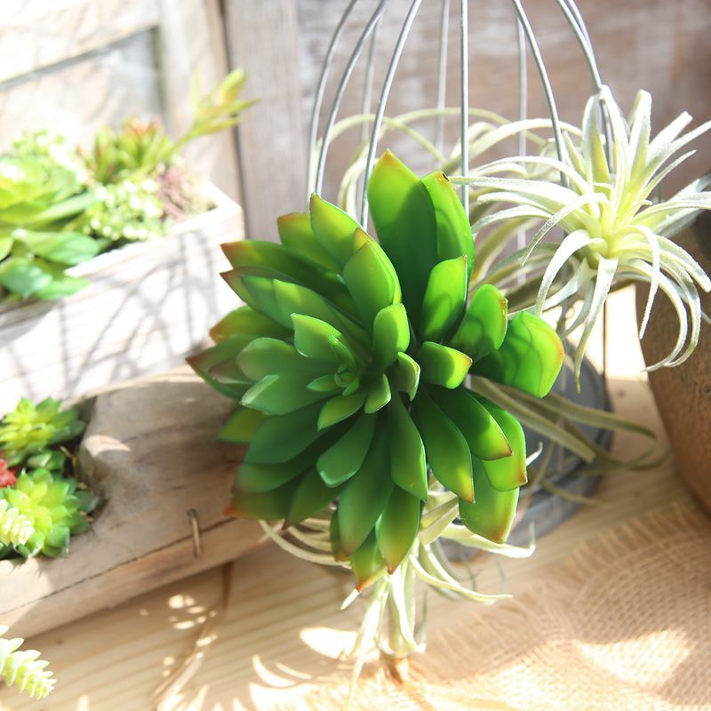 MW17698 Wholesale Artificial Succulent Plants Arrangements Lotus/ Pistia Stratiotes Succulent Pick For Christmas Decoration