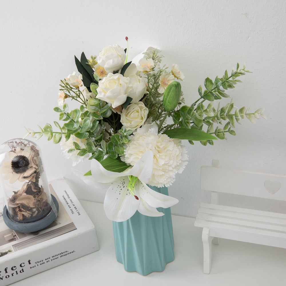 CF01181 Artificial Carnation Lily Bouquet New Design Garden Wedding Decoration Festive Decorations