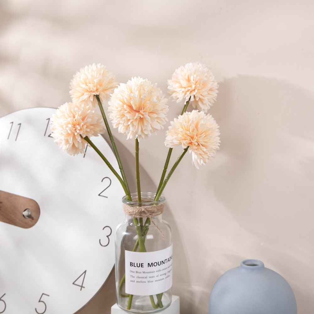 DY1-4044-1 Hot Selling Artificial Champagne Single Dandelion Wholesale Wedding Supplies For Silk Flowers