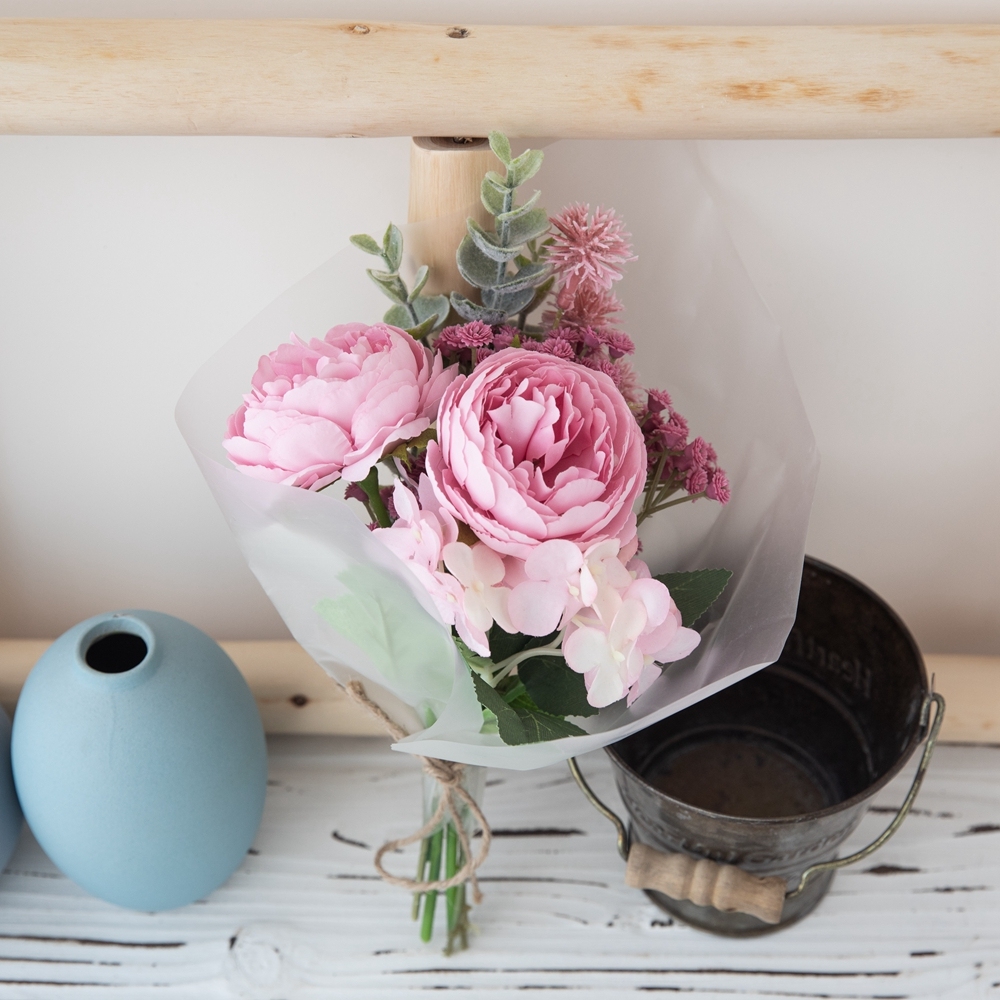 CF01100 Artificial Lotus Hydrangea Bouquet New Design Valentine's Day gift Bridal Bouquet