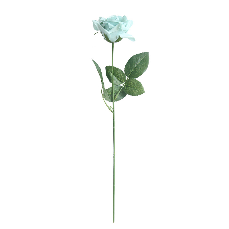 DY1-533 Realistic Artificial Flower Cream Artificial Silk Rose For Decorative Flowers and Plants