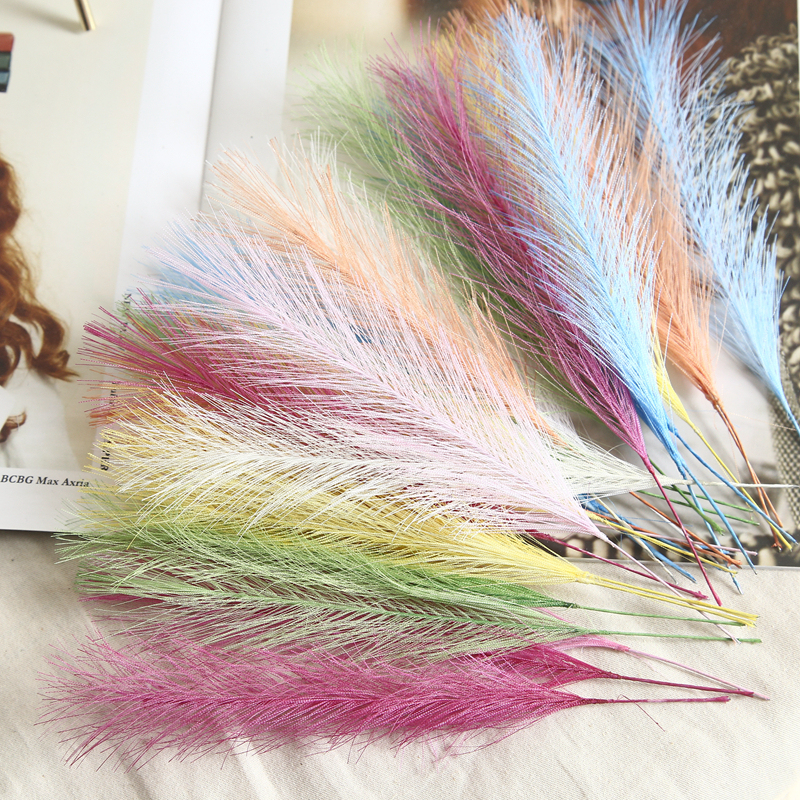 MW09920 New Design Artificial Silk Feathered Grass Artificial Plnats Pampas X 50pcs For Wedding Supplies