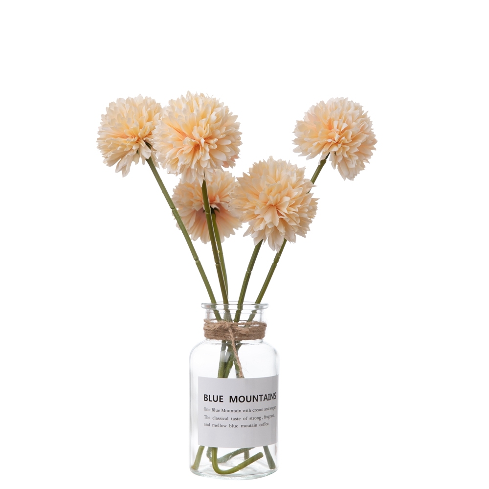 DY1-4044-1 Hot Selling Artificial Champagne Single Dandelion Wholesale Wedding Supplies For Silk Flowers