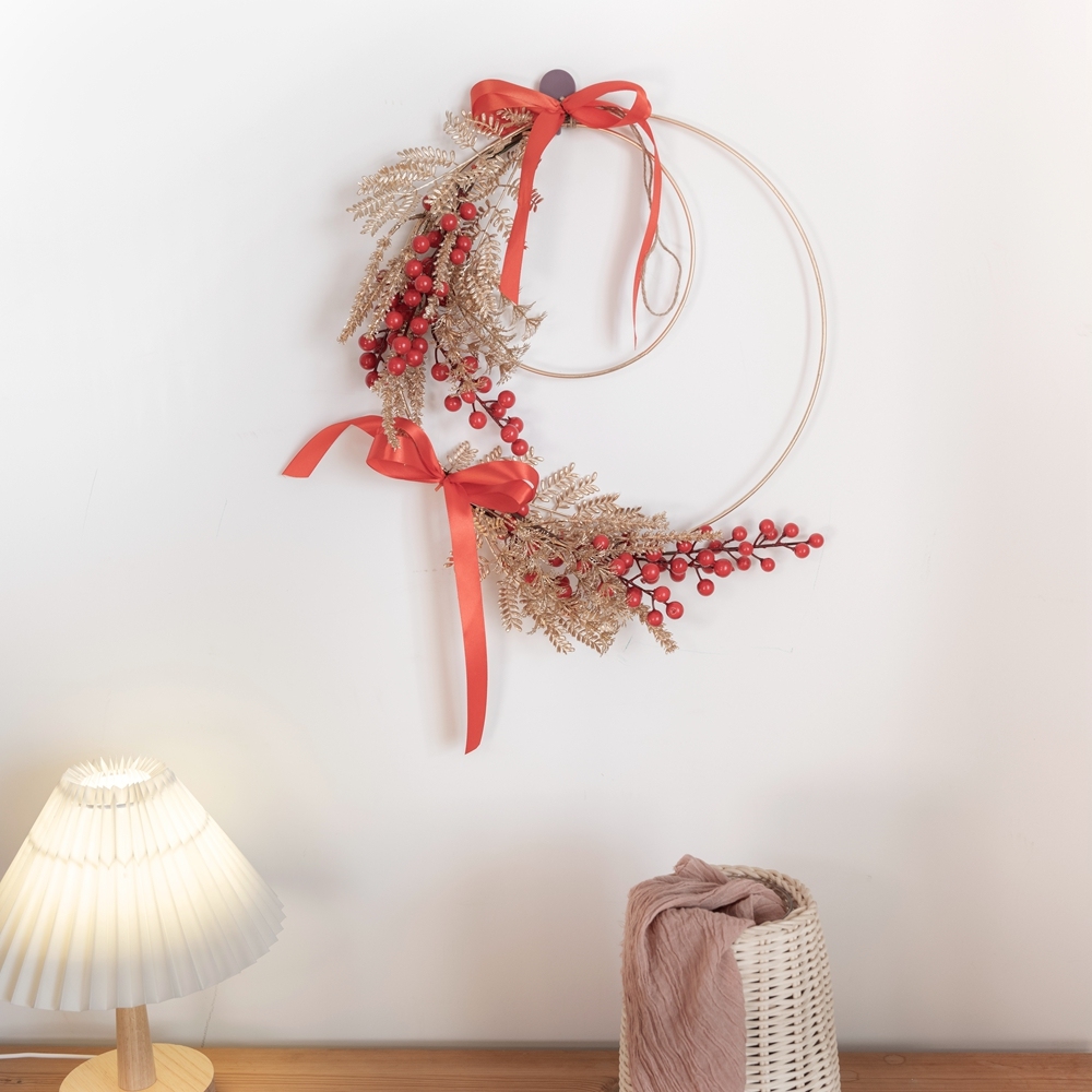 CF01056 Artificial Berry Double Wreath New Design Christmas Picks Festive Decorations