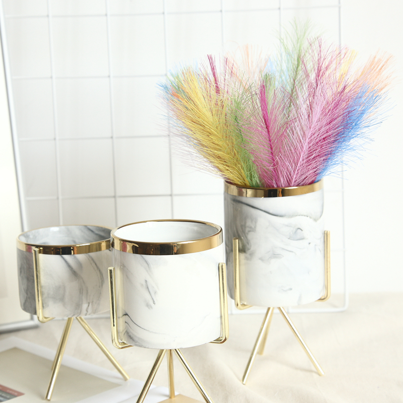 MW09920 New Design Artificial Silk Feathered Grass Artificial Plnats Pampas X 50pcs For Wedding Supplies