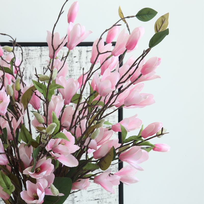 DY1-1868 Preserved Luxury Artificial Silk Flowers Orchid Magnolia Spray Home Party Wedding Decor
