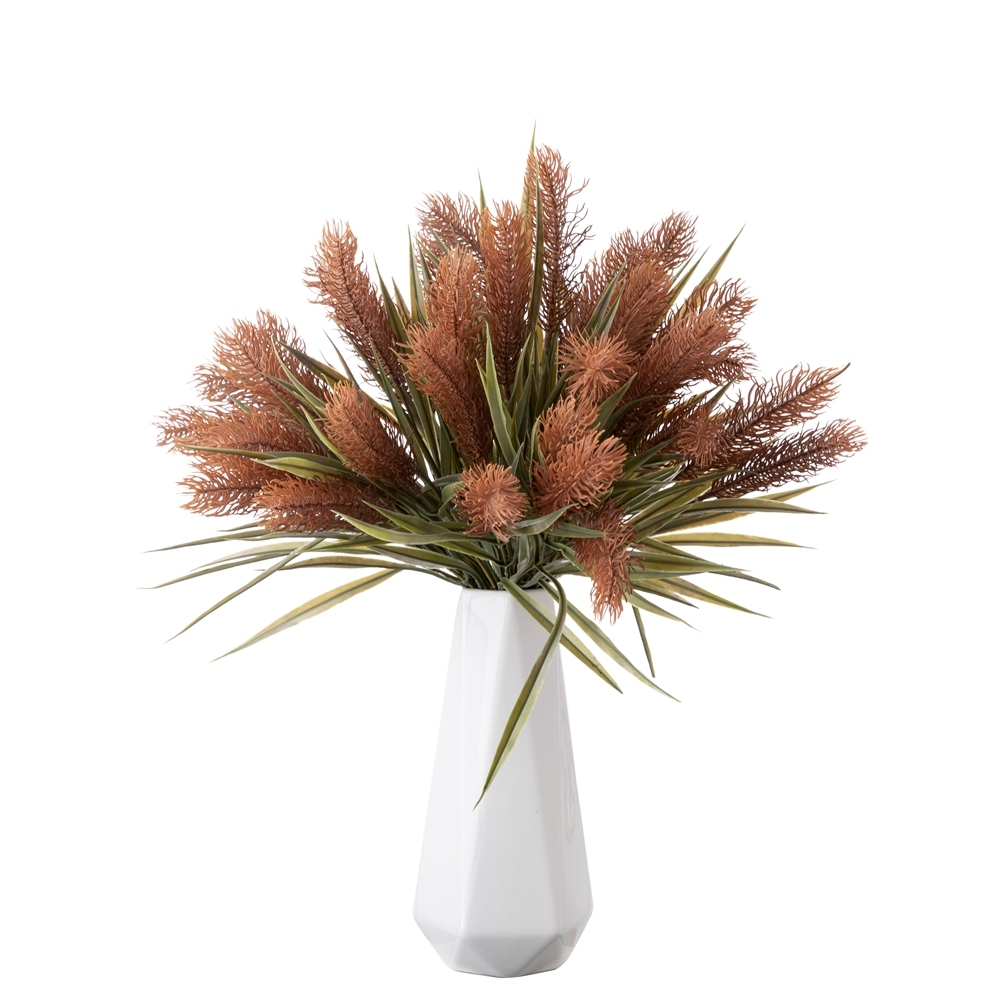 MW85006 Home Decoration Faking Rabbit Tail Grass Bouquet Eternal White Bunny Tail Flowers Artificial Bunny Tails