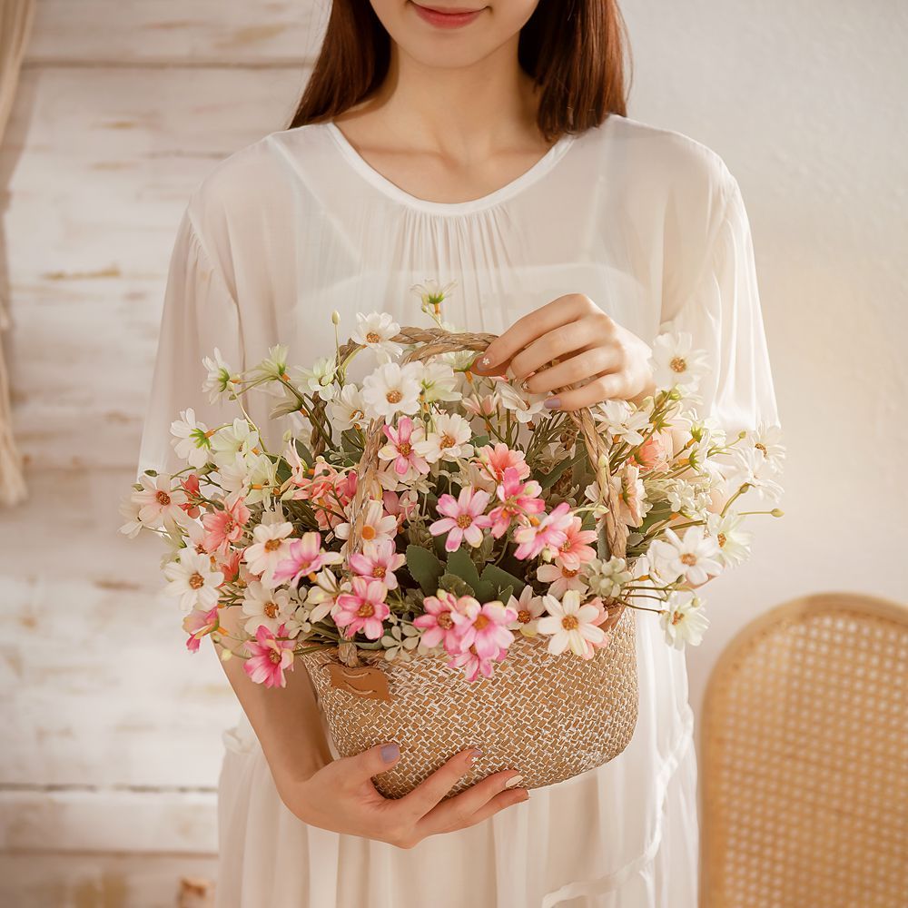 MW71112 Cheap Artificial Flowers Bunch of Five Small Wild Chrysanthemum Flowers For Silk Flowers