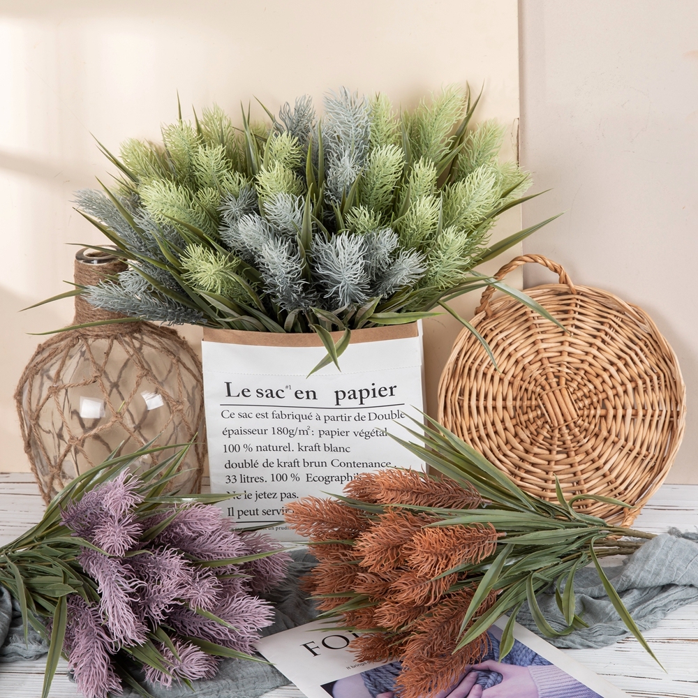 MW85006 Home Decoration Faking Rabbit Tail Grass Bouquet Eternal White Bunny Tail Flowers Artificial Bunny Tails
