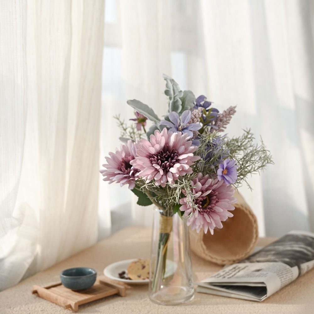 CF01094 Artificial Flower Bouquet Gerbera chrysanthemum Freesia Wholesale Valentine's Day gift
