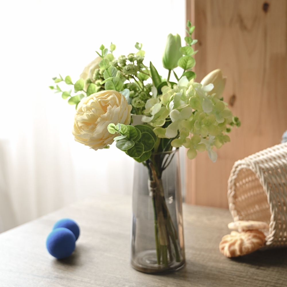 CF01071 Artificial Lotus Tulip Hydrangea Bouquet New Design Bridal Bouquet