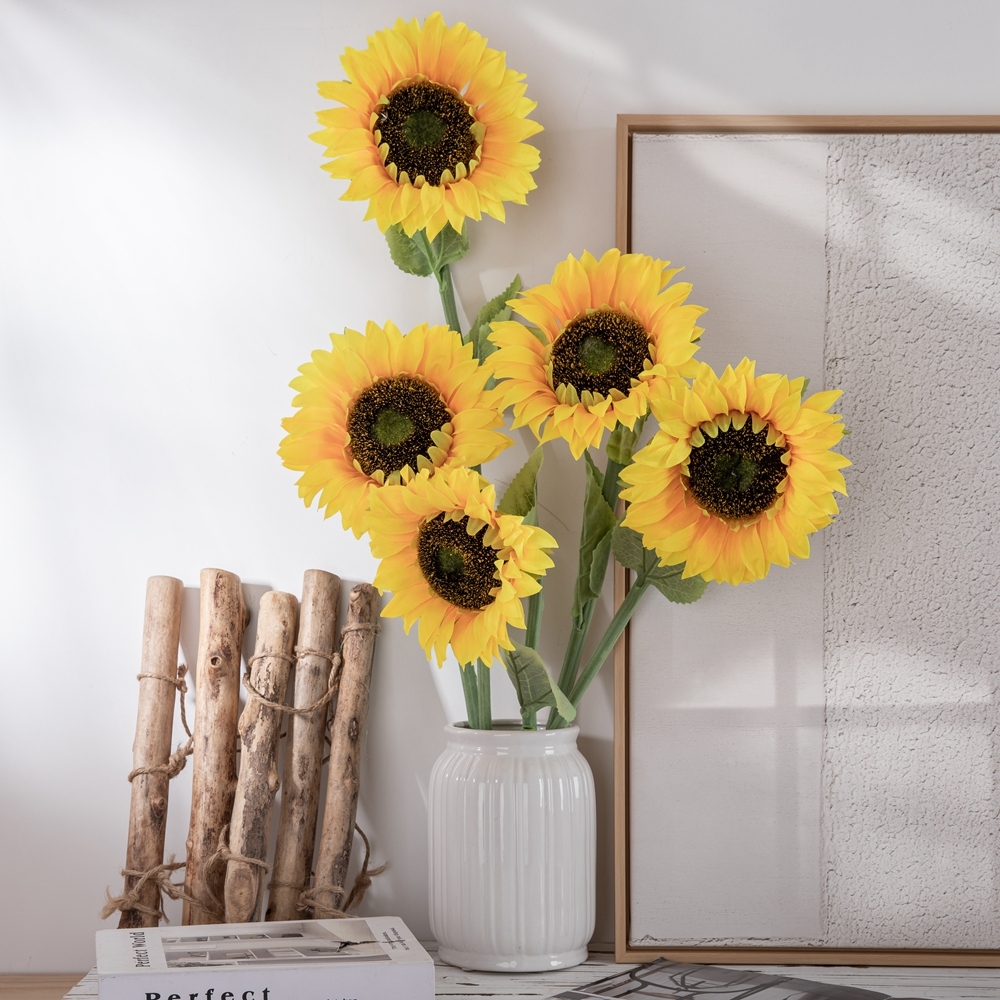MW33711 artificial sunflower wholesale artificial sunflowers artificial sunflower stem
