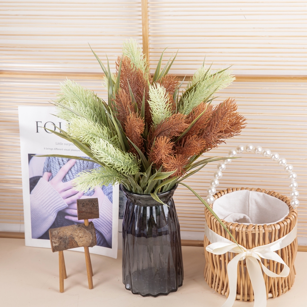 MW85006 Home Decoration Faking Rabbit Tail Grass Bouquet Eternal White Bunny Tail Flowers Artificial Bunny Tails
