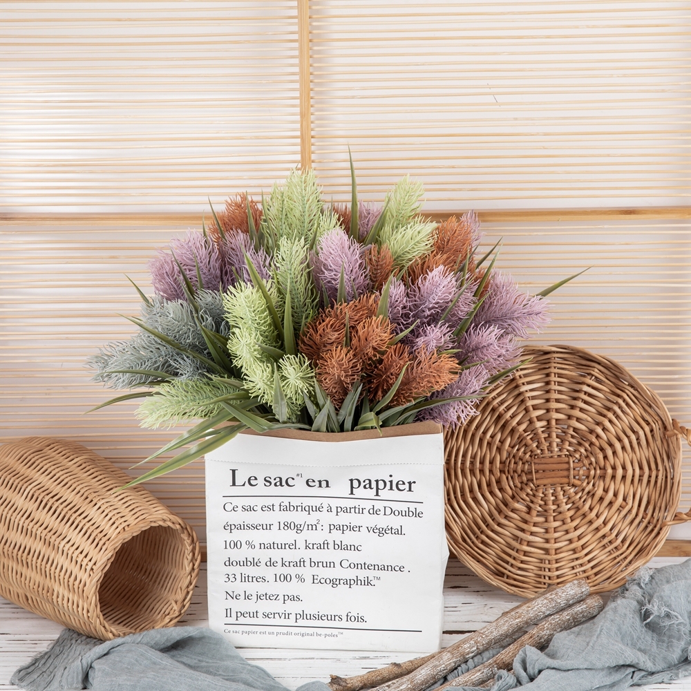 MW85006 Home Decoration Faking Rabbit Tail Grass Bouquet Eternal White Bunny Tail Flowers Artificial Bunny Tails