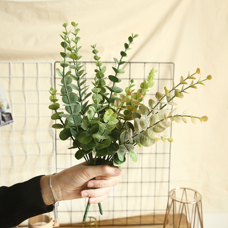 MW20206 quality wholesaler artificial flowers Eucalyptus Leaves decoration real touch Plants ornaments for home decor