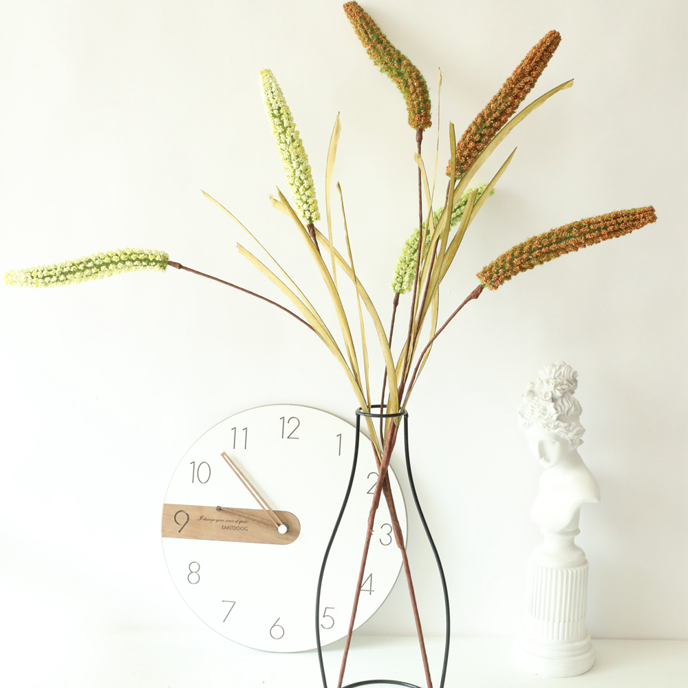 MW09923 Hot Selling Wedding flower wall decoration Plastic Foam Single Stem artificial greenery For Christmas Decoration
