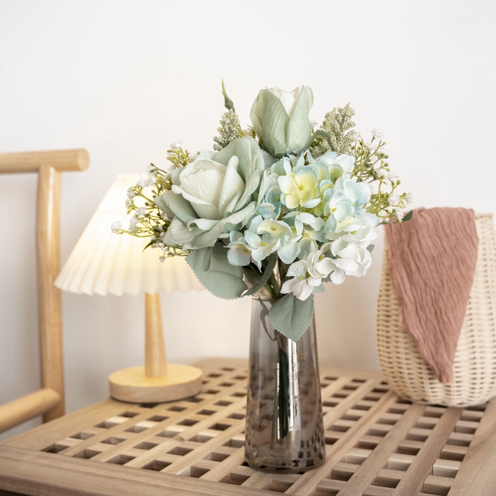 CF01077 Artificial Flower Bouquet Rose Hydrangea New Design Wedding