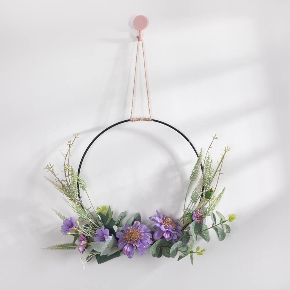CF01151 Artificial Windmill Orchid Chrysanthemum Wreath Wall Hanging New Design Flower Wall Backdrop