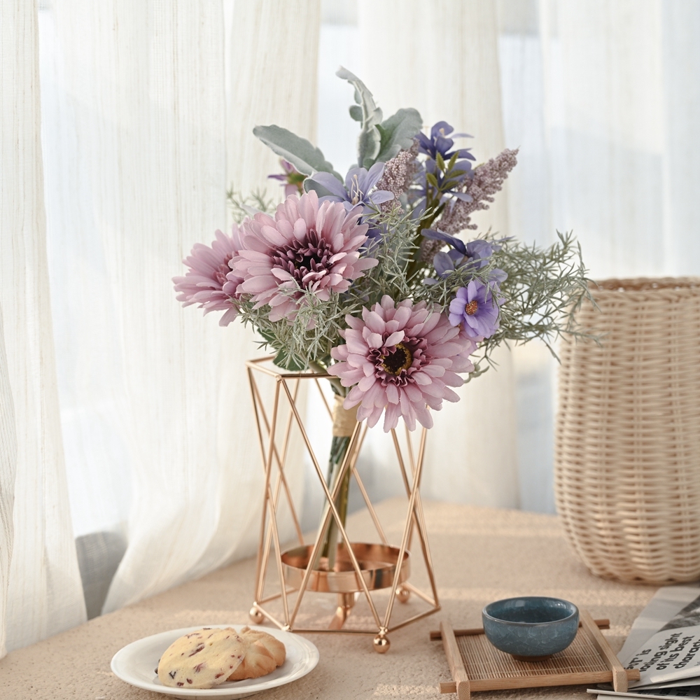 CF01094 Artificial Flower Bouquet Gerbera chrysanthemum Freesia Wholesale Valentine's Day gift
