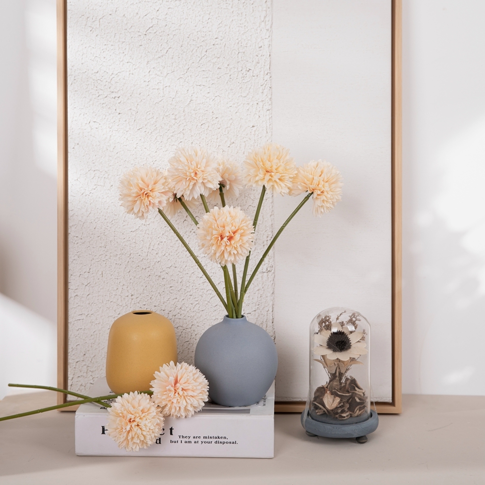 DY1-4044-1 Hot Selling Artificial Champagne Single Dandelion Wholesale Wedding Supplies For Silk Flowers
