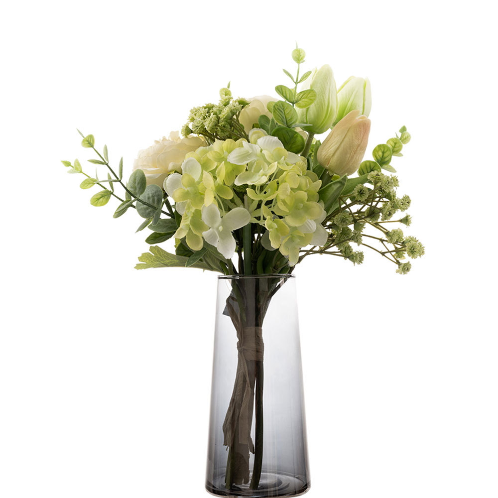 CF01071 Artificial Lotus Tulip Hydrangea Bouquet New Design Bridal Bouquet