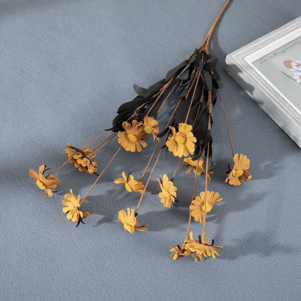 MW09908 15 Branches Faux PE Artificial Flower Small Daisy New Design INS Style Foam Wild Chrysanthemum for Decor